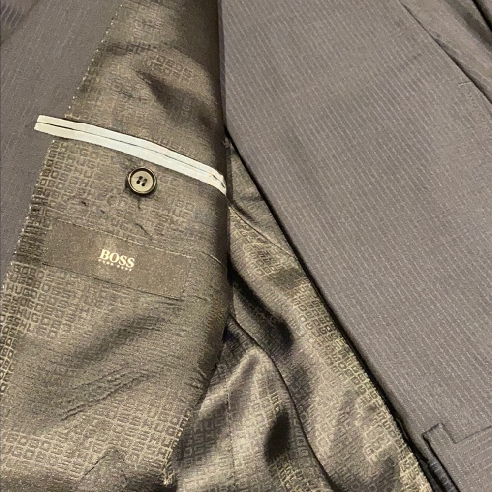 Blue pin striped suit - boss